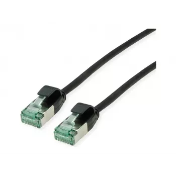ROLINE RM U/FTP Cat.6A/Class EA SLIM patchkábel, fekete, 5 m 21.45.3357