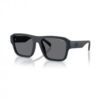 Armani Exchange férfi AX4154SU-56 téglalap alakú napszemüveg, fekete keret, szürke lencse, 56mm