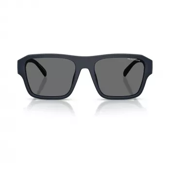 Armani Exchange férfi AX4154SU-56 téglalap alakú napszemüveg, fekete keret, szürke lencse, 56mm