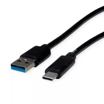 ROLINE RM USB 3.2 Gen 1 kábel, USB A-C, ST/ST, fekete, 3 m 11.45.9013
