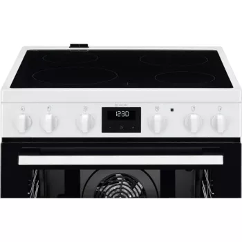 Electrolux LKR64023AW szabadon álló elektromos tűzhely üvegkerámia főzőlappal, 4 zóna, 58L sütő, fehér