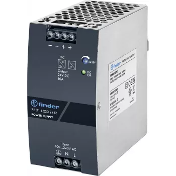 Finder 78.Y1.1.230.2412 kapcsolóüzemű tápegység 24V DC 20A 480W DIN-sín