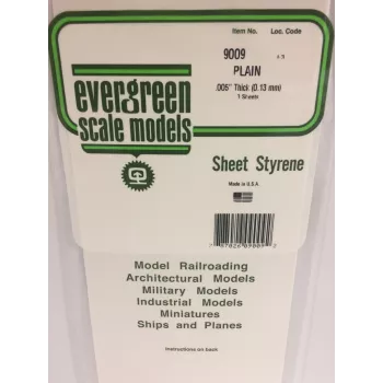 Evergreen Polystyrene Sheet 300 mm x 150 mm x 0.13 mm, White, 3-Pack (9009)