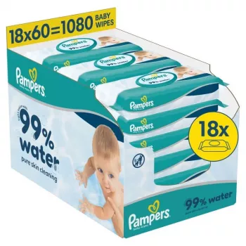 Pampers Aqua baba törlőkendő, 18 csomag, 1080 darab