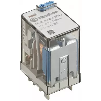 Finder 56.32.9.024.0000 dugaszrelé 24 V DC 12 A 2 váltó