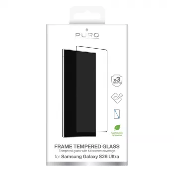 SBS Mobile edzett üveg kijelzővédő fólia Samsung Galaxy S26 Ultra készülékhez - 9H keménység, HD tiszta, buborékmentes, 1 darabos csomag PUSDGFRS26USGBLK