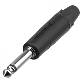 Neutrik NP2XX-NI-0 6,35 mm 2 pólusú jack dugó, nikkelezett érintkezők, forrasztós csatlakozás