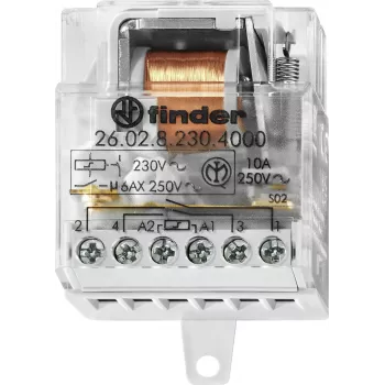 Finder 26.02.8.230.4000 impulzusrelé 2NO 10A 230V AC DIN-sín