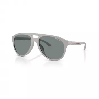 Armani Exchange AX4156SU83788 férfi téglalap alakú napszemüveg, matt fekete keret, sötétszürke lencse, 59-17-145