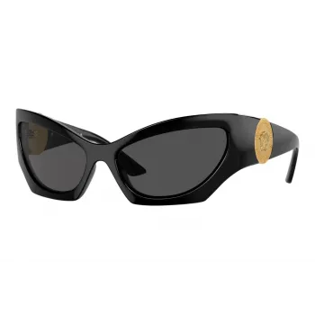 Versace VE4450-GB1-87 férfi napszemüveg, fekete keret, szürke lencse, 60/16/125 mm