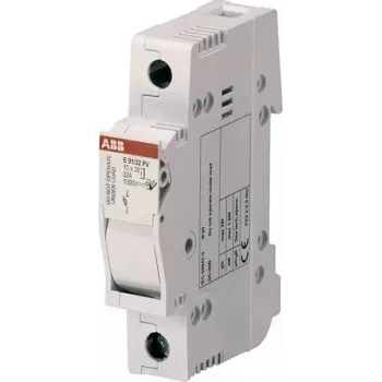 ABB STOTZ-KONTAKT E91/32PV biztosítós terhelésleválasztó kapcsoló, 2 pólusú, 32 A, 1000 V DC, gPV hengeres 10x38 mm, DIN-sín 2CSM204713R1801