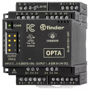 Finder 8A.58.9.024.160C elektromechanikus relé-interfész modul, 24 V DC tekercs, 1 váltóérintkező, 6 A, DIN-sín
