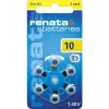 Renata ZA10 cink-levegő PR70 hallókészülék-elem 105 mAh 1,4 V 6-os csomag ZA10.DP6 0HG
