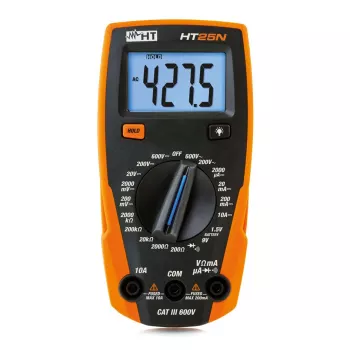 HT Instruments HT25N digitális multiméter CAT III 600V, 2000 counts 1010170