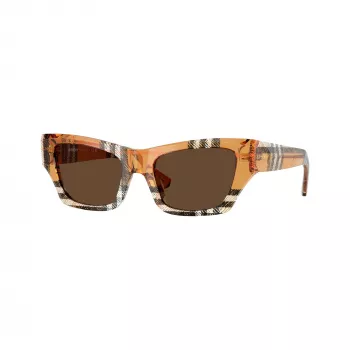 Burberry BE4441U414673 női napszemüveg, szögletes, Havana, barna gradient lencsékkel 52/19/140 mm