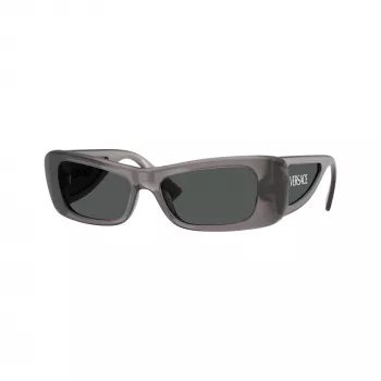 Versace női VE4481-550287 cat-eye napszemüveg, átlátszó szürke keret, sötétszürke lencsék, 54 mm
