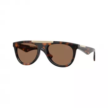 Burberry BE4452U300273 férfi téglalap napszemüveg, sötét Havana keret, barna lencsék, 53-21-145 mm