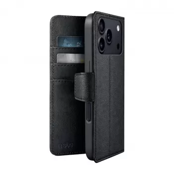 SBS Wallet Classic Mag tok iPhone 18 Pro Max készülékhez, pénztárcával és állvánnyal, MagSafe-kompatibilis – fekete