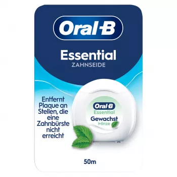 Oral-B Essential fogselyem, viaszos, menta, 50 m, 8006530045797