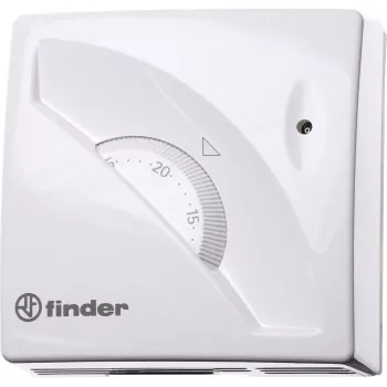Finder 1T010 fali helyiségtermosztát, 7-30 °C, fehér