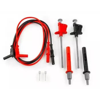 HT Instruments 425 mérővezeték-készlet, CAT IV 600V / CAT III 1000V, 1,5 m, 16 A, 4mm érintésvédett banándugók, piros/fekete, 1003040