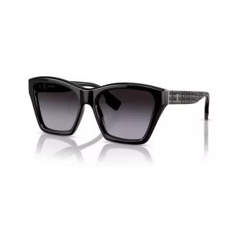 Burberry BE439130018G5 női napszemüveg, négyzetes, acetát, fekete keret, szürke színátmenetes lencse, 54mm
