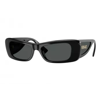 Versace női VE4481-GB1-87 szögletes napszemüveg, fekete keret, szürke lencse, 54mm