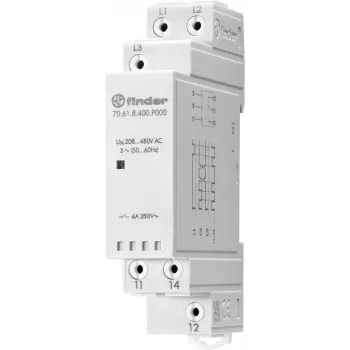 Finder 70.61.8.400.P000 3 fázisú feszültségfigyelő relé, 400 V AC, 1 CO, DIN-sín