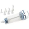 IBILI 104629 habzsák-készlet süteményekhez, 18 cm, 6 rozsdamentes acél cső, fehér
