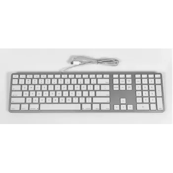 Matias vezetékes USB-C billentyűzet Mac-hez – ezüst – U.S. verzió (FK316CS)