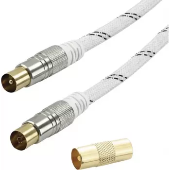 Vivanco SAT-antennacsatlakozó kábel 3 m fehér (VVACABMF300HQW)