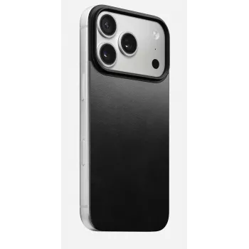 NOMAD Magnetic Leather Back iPhone 17 Pro készülékhez – MagSafe-kompatibilis, Horween bőr, fekete