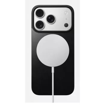 NOMAD Magnetic Leather Back iPhone 17 Pro készülékhez – MagSafe-kompatibilis, Horween bőr, fekete
