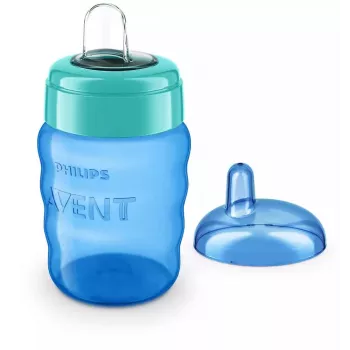 Philips AVENT Easy Sip tanuló pohár, 9M+, 260 ml, szilikon kifolyó, kék