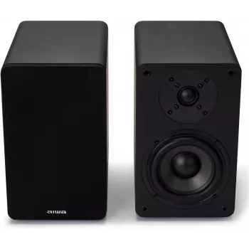 AIWA Hi-Fi 2.0 aktív polc hangszóró 2x70W RMS, fekete