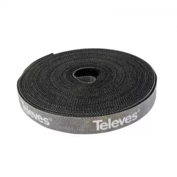 Televes KB 8 tépőzáras kábelkötöző tekercs, 8 mm x 10 m, fekete, újrafelhasználható 200101
