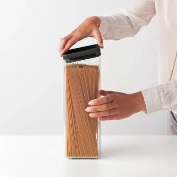 Brabantia négyzet alakú élelmiszertároló 2,5L sötétszürke