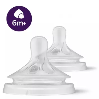 Philips AVENT Natural Response szilikon cumi babáknak sűrű táplálékhoz, 6M+, 2 darabos csomag