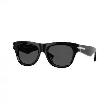 Burberry BE4438U300187 férfi napszemüveg, téglalap alakú, fekete keret, sötétszürke lencse, 53/19/145 mm