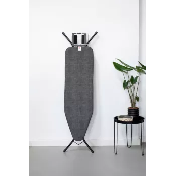 Brabantia vasalódeszka-huzat Denim Black, B méret, 124x38 cm, 8 mm párnázás