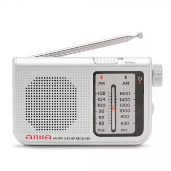 AIWA RS-55/SL hordozható analóg AM/FM zsebrádió, szürke