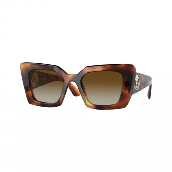 Burberry BE4344-3316T5 női macskaszem napszemüveg, havanna foglalat, barna színátmenetes lencse, 51/20/140 mm