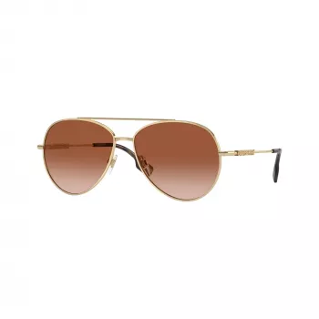 Burberry BE3147-110913 női macskaszem napszemüveg, halványarany keret, barna színátmenetes lencse, 58mm