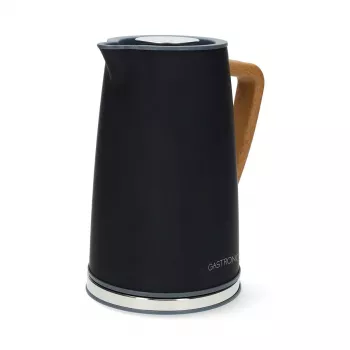 Gastronoma 18130006 elektromos vízforraló, 1,7 L, 2200 W, rozsdamentes acél, fekete, vezeték nélküli, 360°-os alap