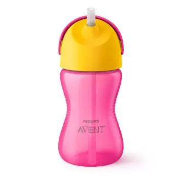 Philips Avent szívószálas pohár rugalmas szívószállal, 300 ml, 12m+, rózsaszín