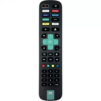 One For All URC4923 csere távirányító Roku TV-hez, tanulófunkció, 1 készülék, fekete
