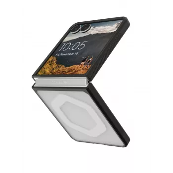 UAG Mouve tok mágneses modullal Samsung Galaxy Z Flip8 készülékhez, Ice (átlátszó)/fekete 214561114343