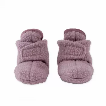 Lodger Slipper Teddy bébi papucs, rózsaszín, 6-12 hónap, csúszásmentes talp, fleece