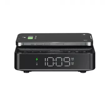 AIWA CR-30/BK digitális ébresztőóra LED-kijelzővel, FM/PLL rádió, fekete