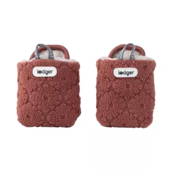 Lodger Slipper Folklore fleece bébi papucs, 6-12 hónap, Rosewood